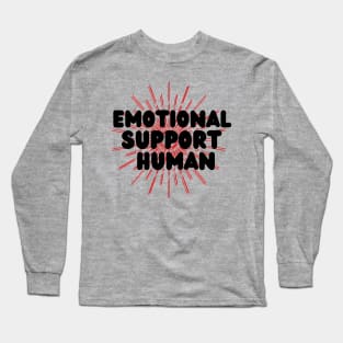 Emotional support human red Long Sleeve T-Shirt